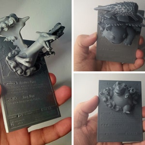 Bundle Gen 1 Starters Pack 03 - Carte 3D / 4D - Fichier d'impression 3D personnalisé - Pokémon