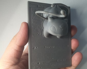 Bulbasaur - 3D / 4D Card - Custom 3D Printing File - Pokemon