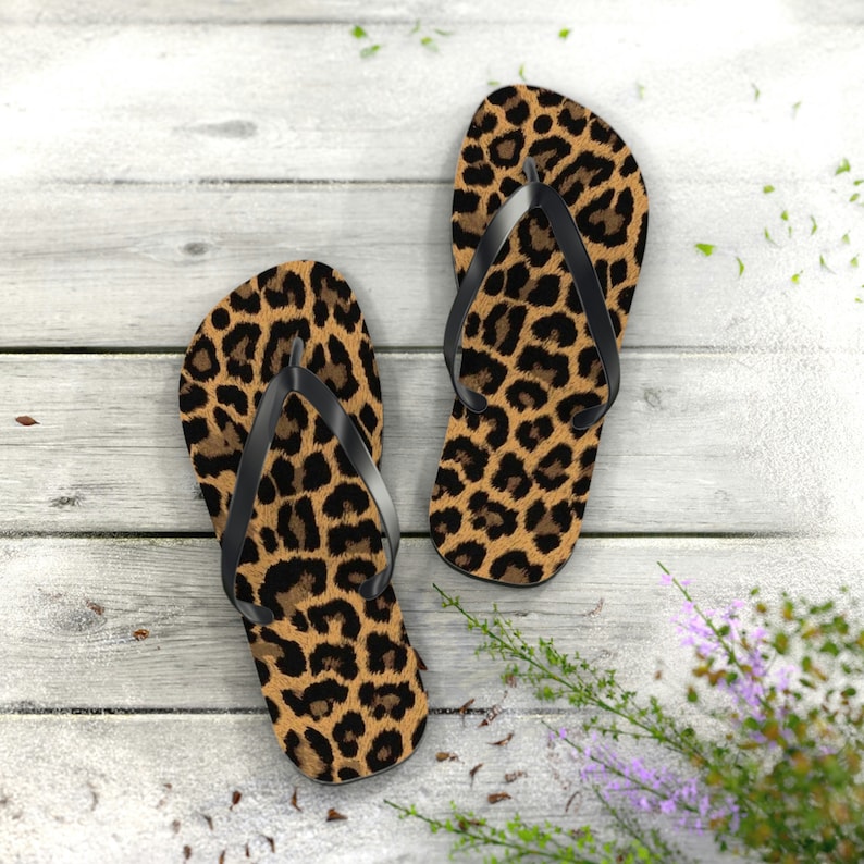 flip flops leopard