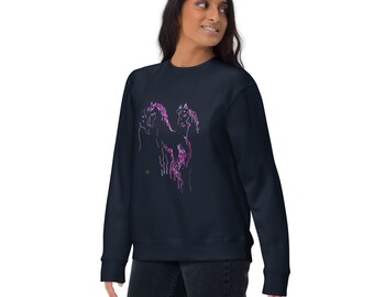 Unisex Horses Hoodie - Sorority Hoodies, Cute Couple Hoodies, Gender-Neutral Adult Sweatshirt, Customized Hoodies for Men and Women