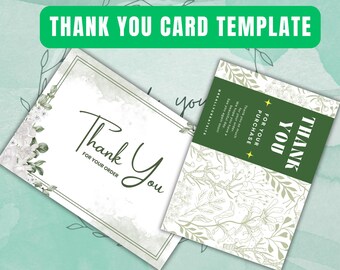 Editable Floral Thank You Card | Thank You Floral Card - Printable Instant Download | Pastel Card | Editable Template