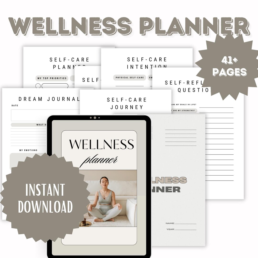 Wellness Journal | Digital Self Care Journal | Mindfulness Journal ...