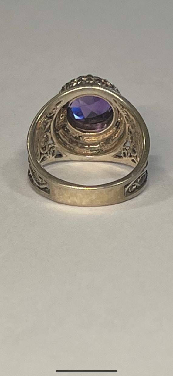 RARE Vintage Amethyst Ring Sz 7.5 - image 3