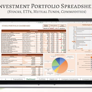 Investment Portfolio/Analysis Excel Spreadsheet (Stocks, ETFs, Mutual Funds, Commodities)