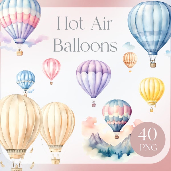 Hot air Balloon PNG Downloadable Baby Shower Signs Hot Air Balloon Decoration Nursery Decor flying Hotair Balloon