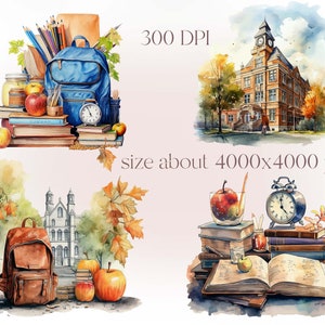 Back to School Clipart Retro Education PNG 1st Day of School PNG ...