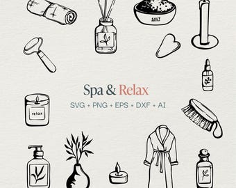 Spa & Relax Digital Clipart Set