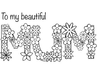 Mother's day card printable for colouring in for Mother's day download