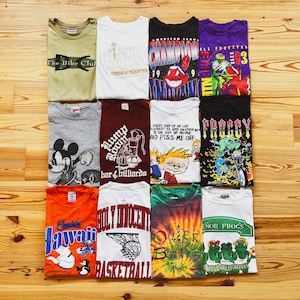 Mystery Vintage T-Shirt Bundle | 90s Style | 80s Style | Y2K Style | Graphic Tee | 20+ Year Old Shirt