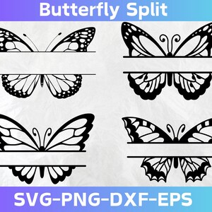 Papillon SVG, fichiers SVG Bundle papillon, papillon SVG en couches, fichiers papillon pour Cricut, papillons Svg, Silhouette, Clipart papillon