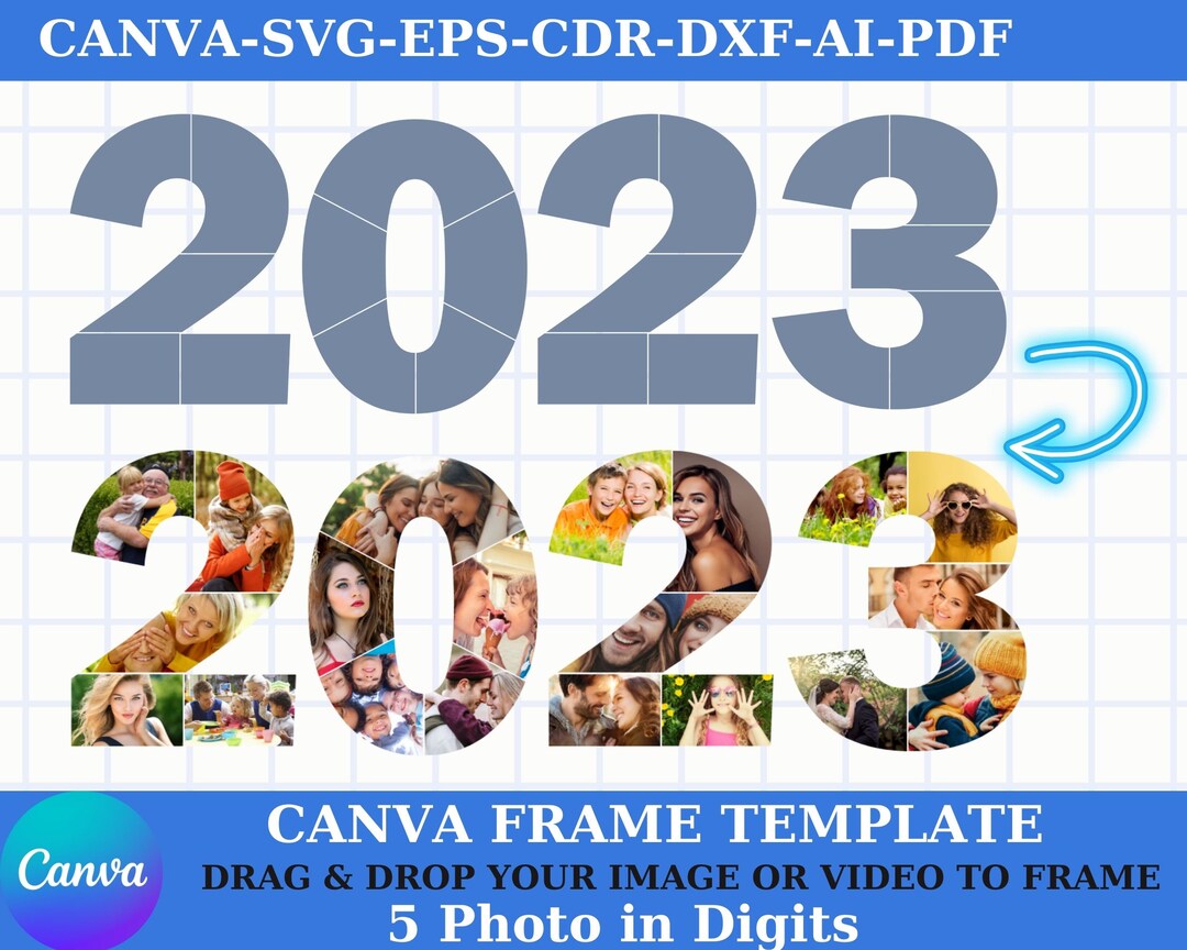 2023 Anniversary Gift Idea, 2023 New Year Photo Collage Template