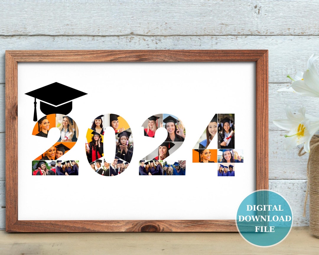 2024 Graduation Photo Collage Template Personalized Class of 2024