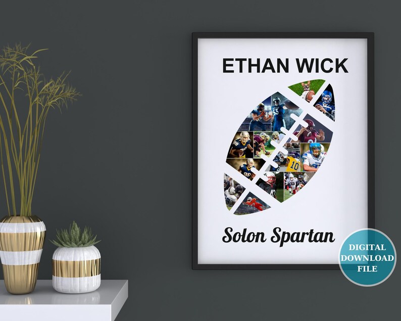 Rugby American Football Photo Collage Canva Frame Template Canva Design ...