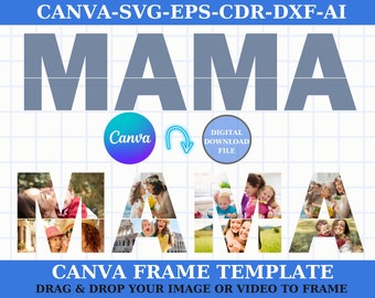 Mama Photo Collage | Mother's Day Photo Collage | Custom Photo Collage | Mother's Day Gift | Gift For Her | Mothers Day Gift from Daughter