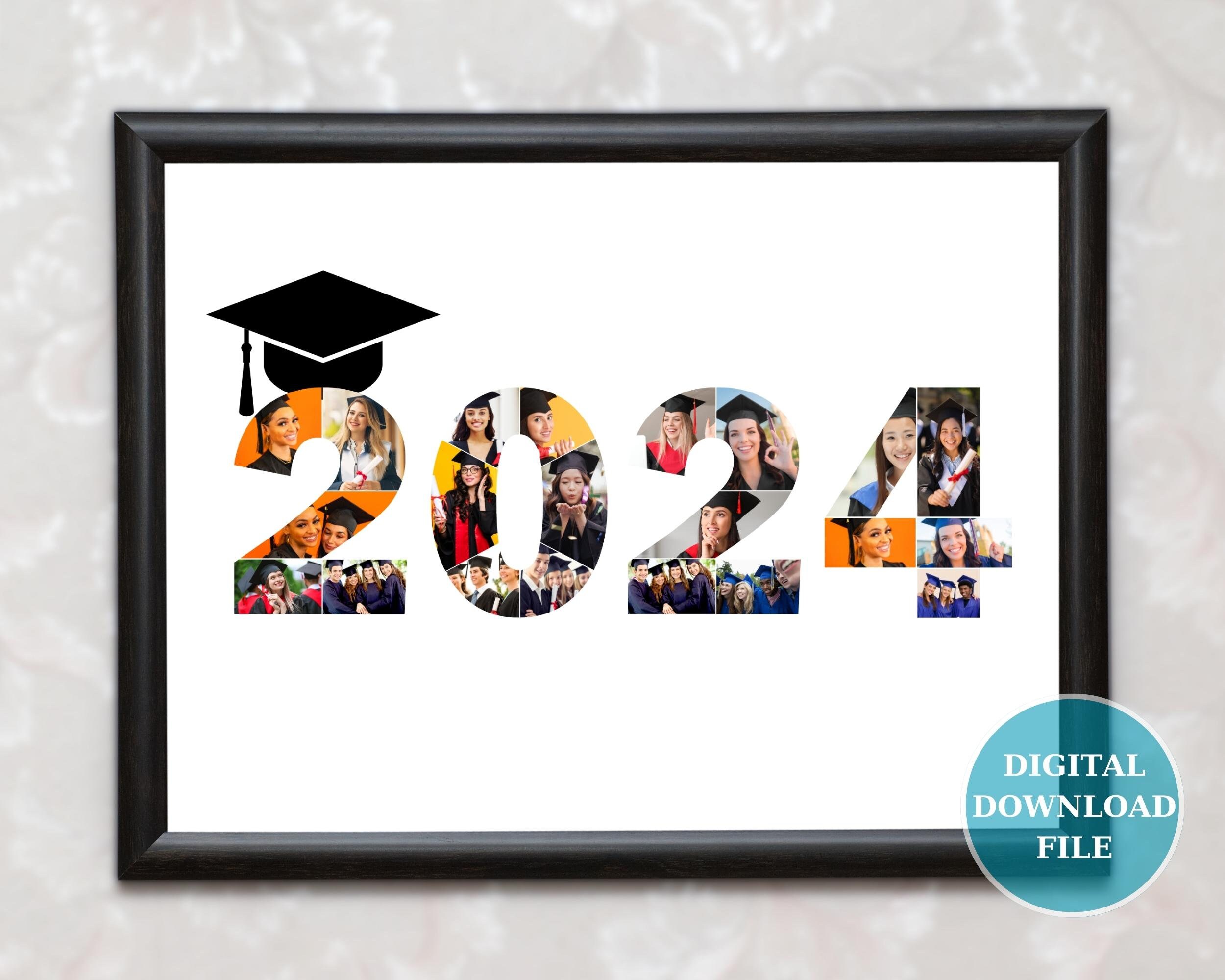 2024 Graduation Photo Collage Template Personalized Class of 2024
