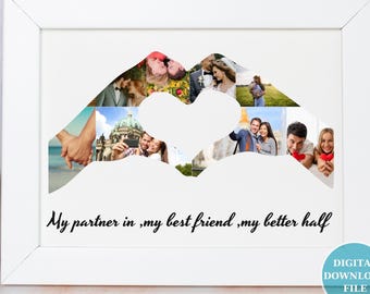 Heart Shaped Hands Collage - Crafted with Love Photo Collage