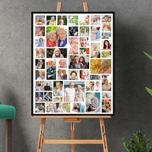 Memorial Photo Collage | Funeral Poster | In Loving Memory Wall Art | Personalized Remembrance Gift