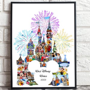 Custom Disneyland Castle Collage – Personalized Disney Vacation Gift with Your Photos – Magical Memories Photo Design, Disney Lover Keepsake
