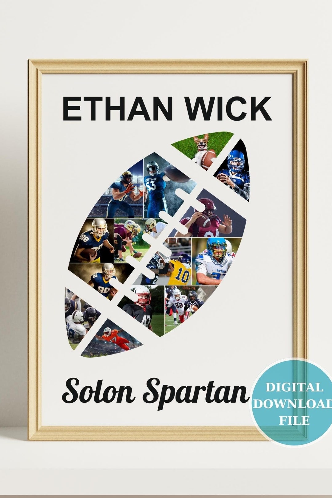 Rugby American Football Photo Collage Canva Frame Template Canva Design ...