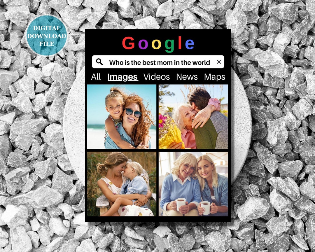 Editable Google Photo Collage Template Digital Print Mother's Day Gift ...