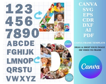 Cijfer- en alfabetcanva-collagelijsten: perfect voor verjaardagen, jubilea en meer!