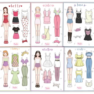 Printable Paper Doll Dress up Girls Korean Paper Doll Kpop Etsy