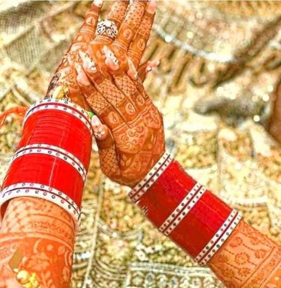 Buy Punjabi Red Bride Bangles indian Wedding Punjabi Chooda red Chura Bangles Bridal Punjabi Chura Wear Red and Golden Chura Set for Marriage Online in India Etsy