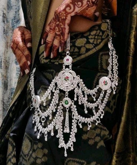 Oxidized Silver Kamarpatta Waistbelt for Women Elegant Stylish