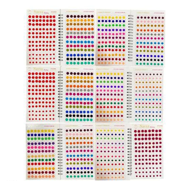 960 Velvet Bindis With Lots of Colours and Sizes, Bindi Look, Kum Kum ...