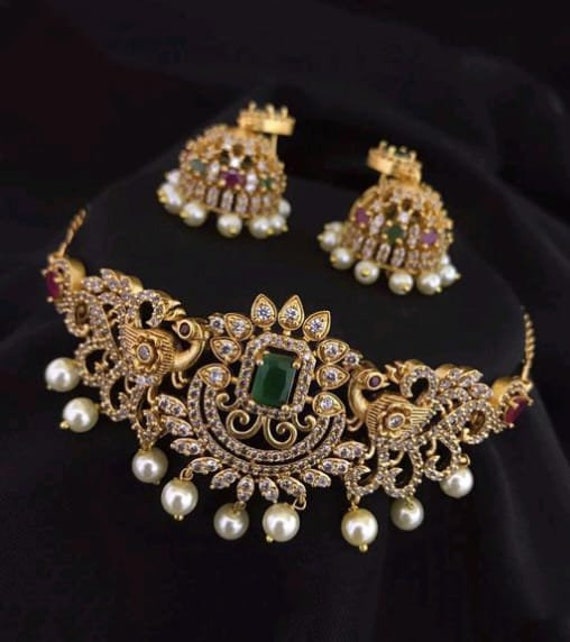Buy Statement Multi Kundan Choker Necklace for Women Online at Ajnaa Jewels  |454856