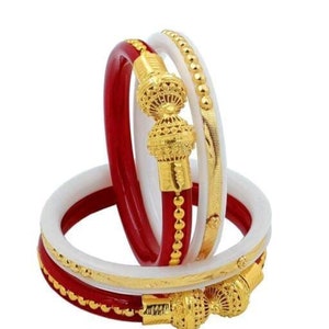 Bengali gold shakha pola cheap bangle designs