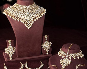 gold jewellery diamond jewellery dulhan jewellery set on rent Indian Bridal Jewelry Set/Full Bridal Set/Gold Plated Kundan Necklace  Set/Bollywood Jewelry/Indian Jewelry/Kaanchain Earrings/Wedding Set