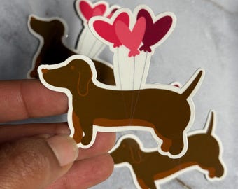 Dog Dachshund Sticker | Hand-made | Water-resistant | Decorate & personalize laptops, water bottles, and more
