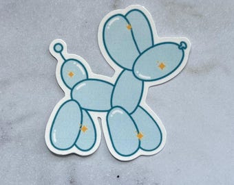 Blue Dog balloon | Bookish Merch And Accessories | Bottle Sticker