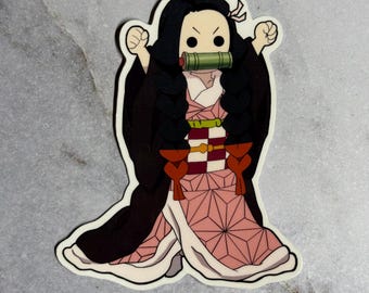 Nesuko Kamado Sticker | Demon Slayer | Hand-made | Water-resistant | Decorate & personalize laptops, water bottles, and more