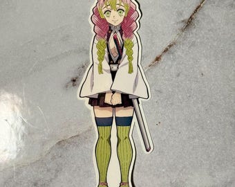 Mitsuri Kanroji Sticker | Demon Slayer | Hand-made | Water-resistant | Decorate & personalize laptops, water bottles, and more