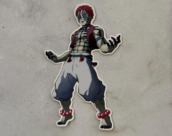 Akaza Sticker | Demon Slayer| Hand-made | Water-resistant | Decorate & personalize laptops, water bottles, and more