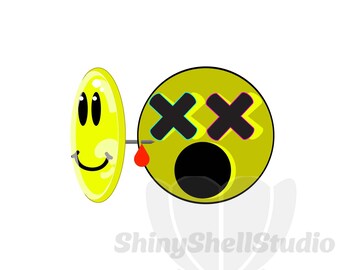 Smile Through the Pain, Smiley Face SVG, Emoji SVG, Happy Face SVG, Printable Wall Art, Digital Art Download, Instant Download