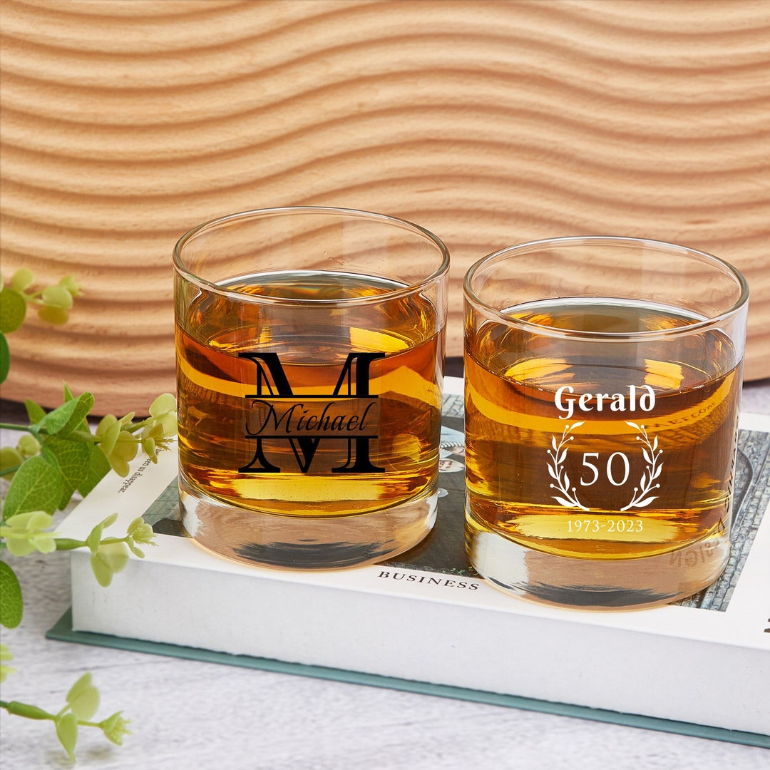 Custom Whiskey Glass With Namedad's Whiskey Glassfathers Etsy