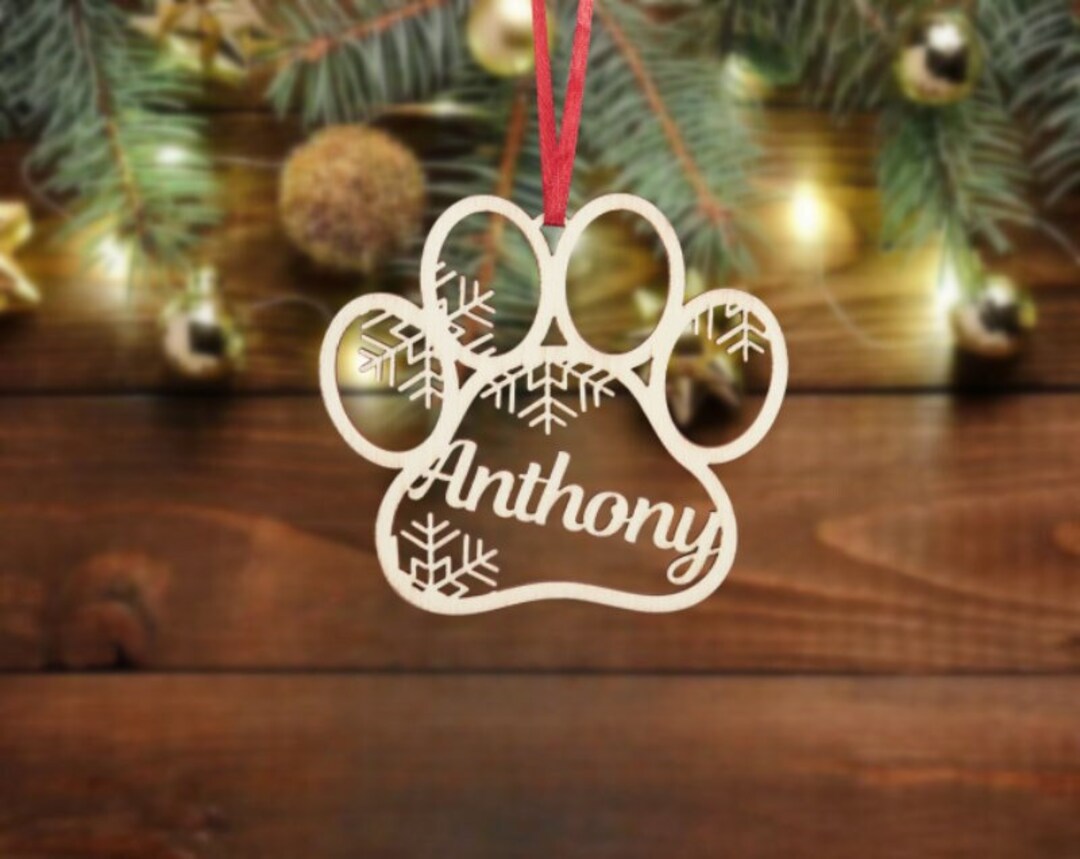 Personalized Dog Christmas Tree Bauble With Name,dog Custom Name