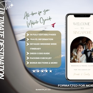 Destination Wedding Mobile Guide: Travel Itinerary Template (PDF)