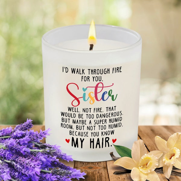 Sister Gift, Sister Candle, Candle gifts for Sister, Sister Birthday Gift, Gift for Bestfriend, Gift for Sister, Bestie Gift, Gift For Her