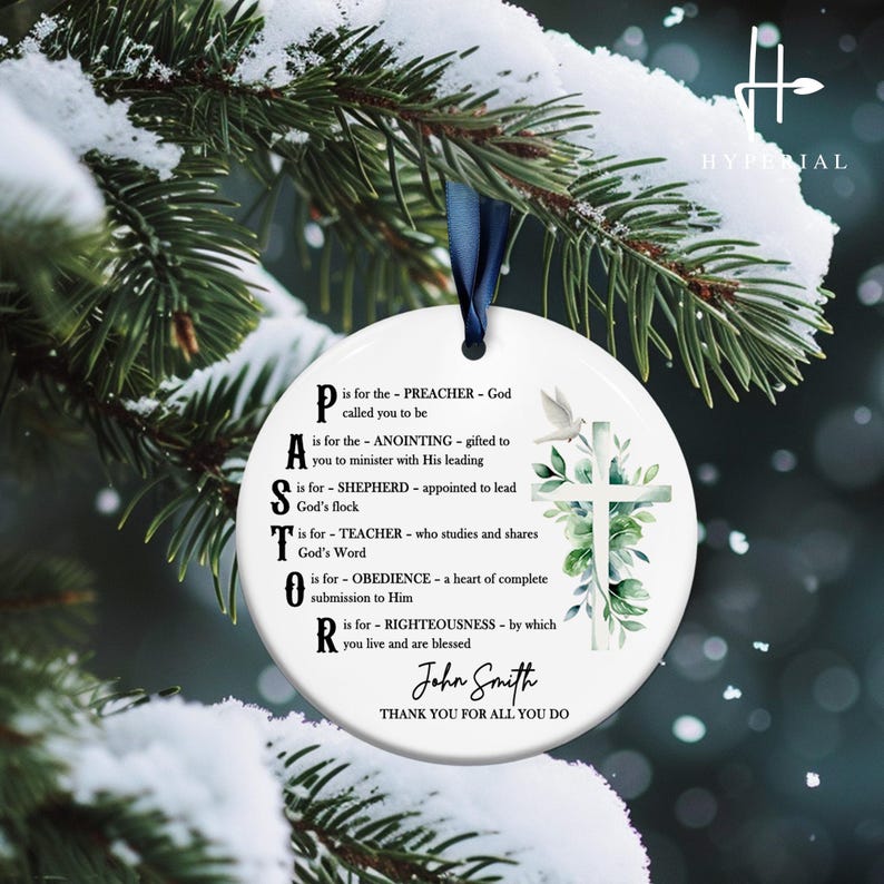 Pastor Appreciation Gift, Pastor Christmas Ornament, Priest Leaving ...