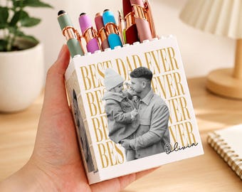 Personalized Fathers Day Photo Building Block For Dad,Best Dad Ever Puzzle Block, New Dad Gift, Gift For Papa, Father's Day Gift For Dad