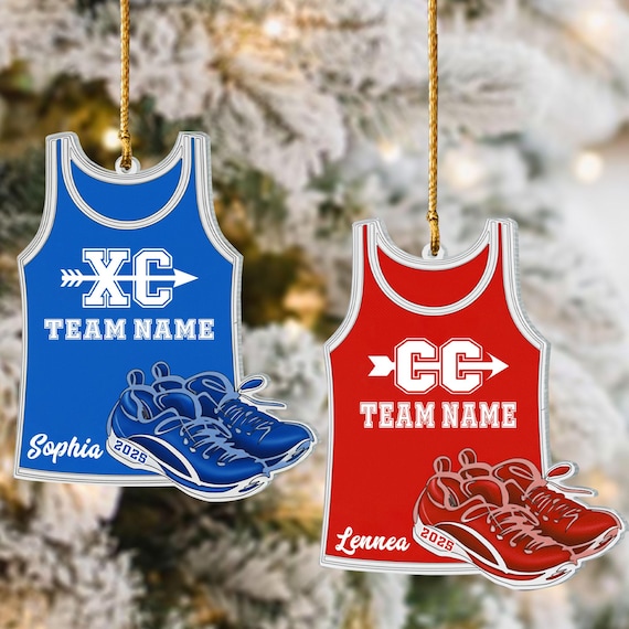 Cross Country Ornament, Personalized Sports Ornament, Sport Team Gift, Senior Gift, Cross Country Coach Ornament XC Runner, Runner Team Gift