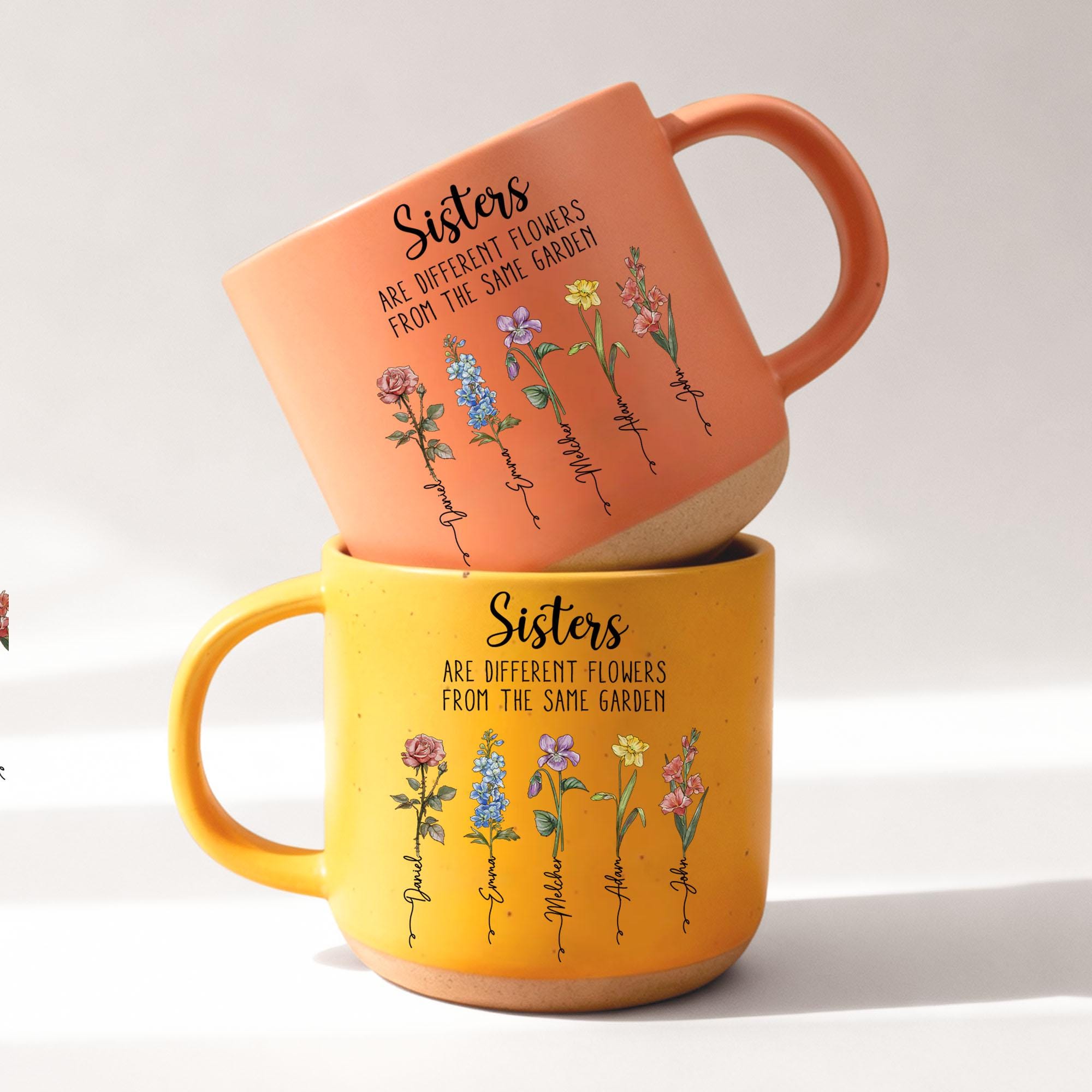 Personalized Sisters Are Different Flowers From the Same Garden Pottery ...
