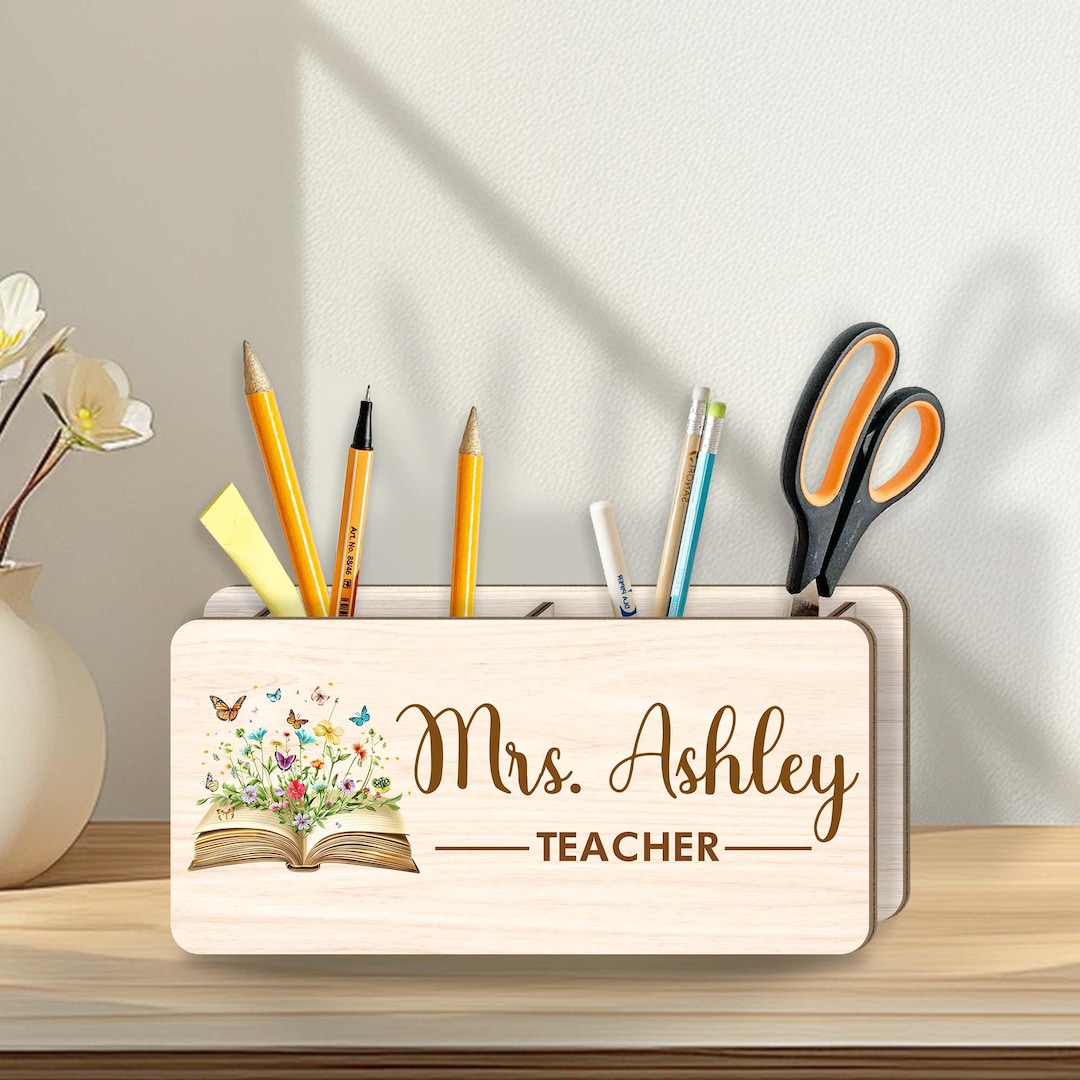 Back to School Teacher Gifts, Personalized Pencil Teacher Desk ...