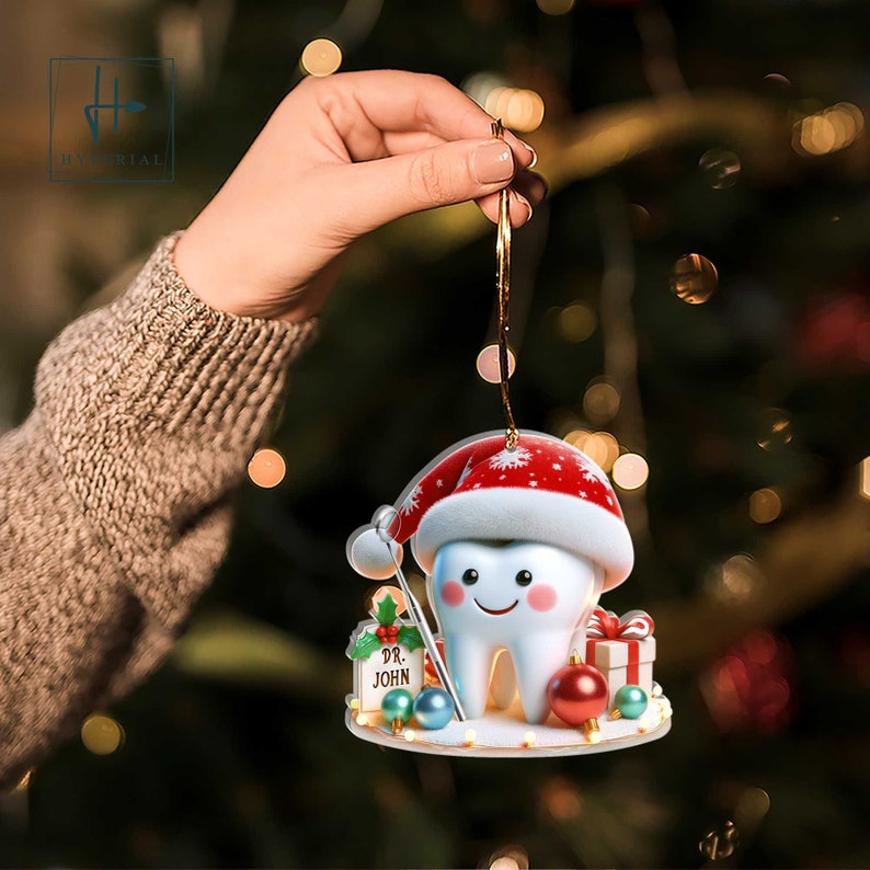 Dentistry Gifts 2D Flat Printed Acrylic Ornament, Teeth Dentist