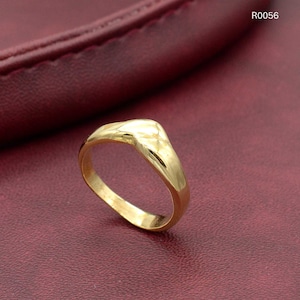 Gold Brass Mobius Ring: Handmade Wedding Engagement Band,