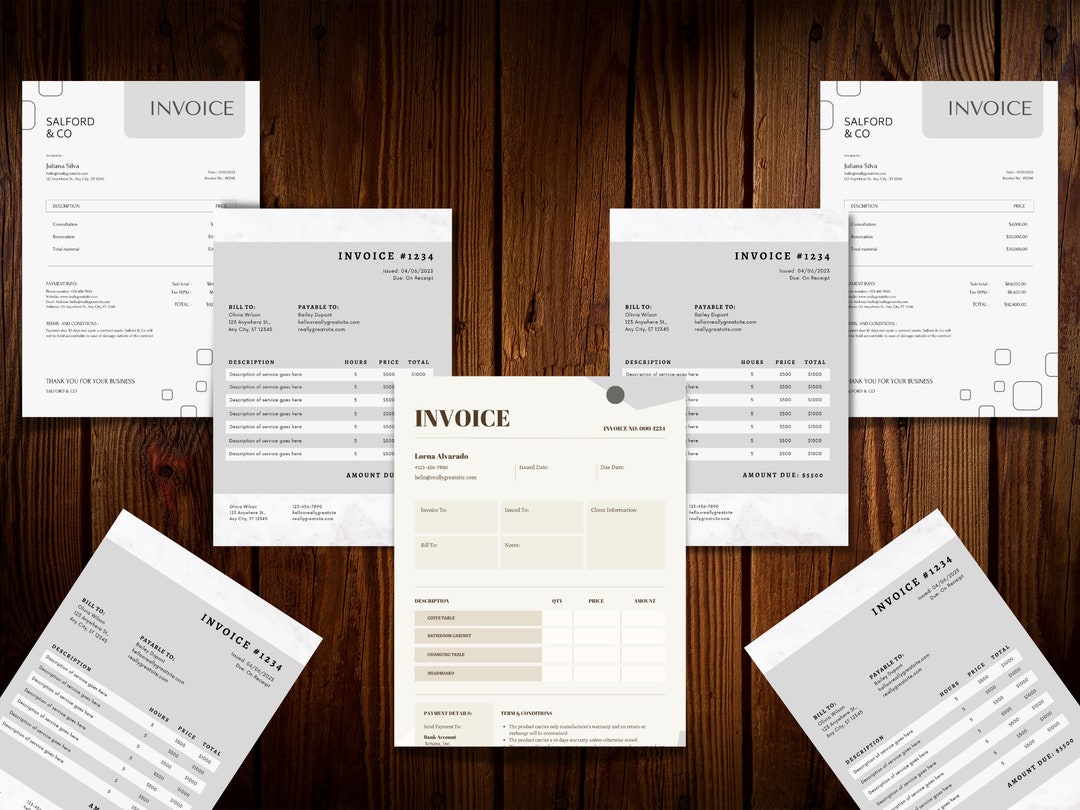 Invoices Templatebusiness Invoiceeditable Business Invoice